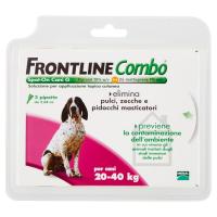 Frontline Combo Cani Grandi Soluzione per applicazione topica cutanea, elimina pulci, zecche e pidocchi masticatori e previene la contaminazione dell'ambiente, 3 pipette da 2,68 ml, per cani da 20 a