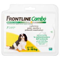 Frontline Combo Cani Piccoli Soluzione per applicazione topica cutanea, elimina pulci, zecche e pidocchi masticatori e previene la contaminazione dell'ambiente, 3 pipette da 0,67 ml, per cani da 2 a
