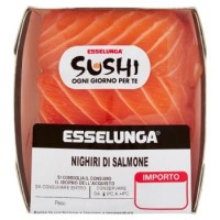 Esselunga Nighiri Salmone, riso bollito e salmone crudo