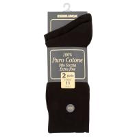 Esselunga Calze lunghe rasate, 100% puro cotone filo di scozia extra fine, 2 paia 11(41 e