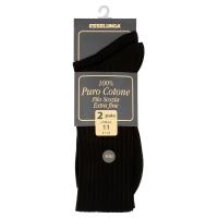 Esselunga Calze lunghe a costine, 100% cotone filo di scozia, 2 paia 11(41 e