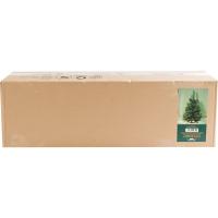 Albero di Natale artificiale verde con base in legno, altezza