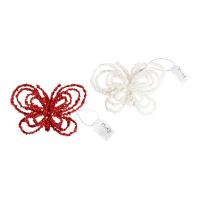 Pendente farfalla stilizzata, colori assortiti bianco o rosso