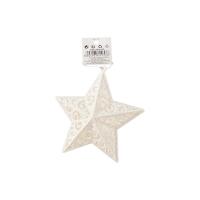 Pendente bianco con glitter, forme assortite