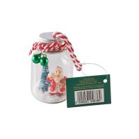 Pendente bottiglietta di vetro con miniatura, soggetti assortiti