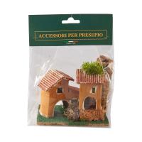 Case assortite per presepio, misura 12x8x12 cm