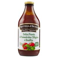 Bottega di Sicilia, salsa pronta di pomodorino ciliegino e basilico biologica