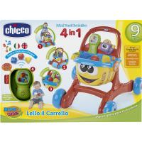 Chicco Lello il Carrello Primi Passi Evolutivo 4 in 1, 4 batterie tipo AA da 1,5V + 3 tipo AAA da 1,5V non incluse - Età