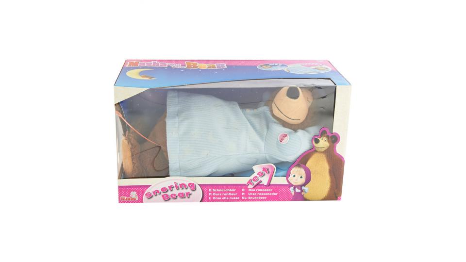 Orso Masha dorme e russa, 3 batterie 1,5V R6 incluse - Età