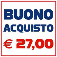 Buono acquisto da 27 euro. L'acquisto del buono da' diritto ad uno sconto di pari entita' sulla spesa in corso. PER OGNI BUONO VERRANNO DETRATTI
