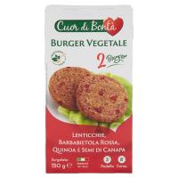 Cuor di Bontà, Burger Vegetale lenticchie barbabietola rossa quinoa e semi di canapa surgelato