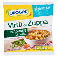 Orogel, il Benessere Virtù di Zuppa verdure e legumi surgelata