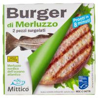 Mittico, burger di merluzzo surgelati