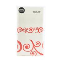Modus Vivendi Tovaglia Soft, colore bianco con fantasia rossa, misura