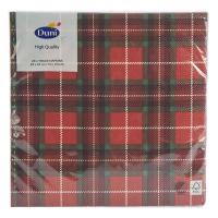Duni Tovaglioli di carta, fantasia Tartan, misura 33x33 cm