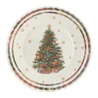 Piatto compostabile con abete, diametro 18 cm