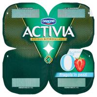 Danone, Activia 0% Grassi latte fermentato alla fragola in pezzi