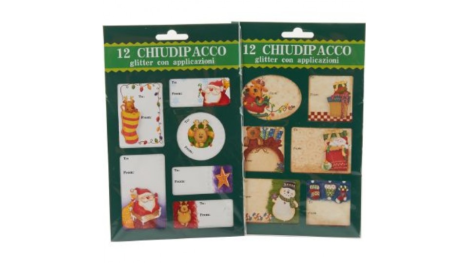 Chiudipacco glitter con applicazioni