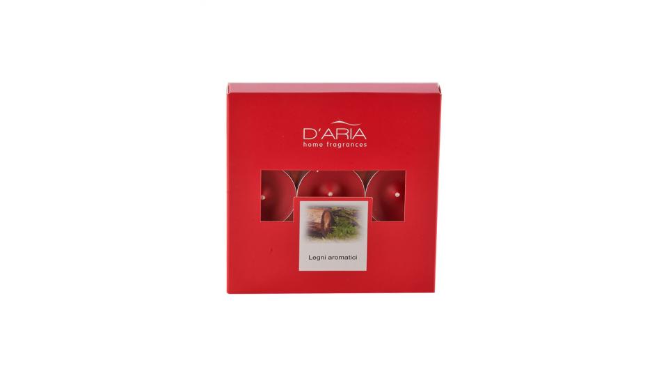 D'Aria Candele tealight al profumo di legni aromatici