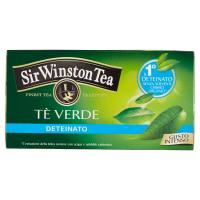 Sir Winston Tea, Tè Verde Deteinato Gusto Intenso 20 filtri