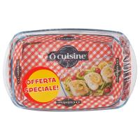 O Cuisine France Teglia rettangolare in vetro, 2 pezzi, misure 35x22x5 cm e 32x20x5 cm