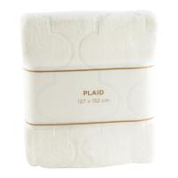 Plaid bianco con glitter assortiti oro o argento,  misura