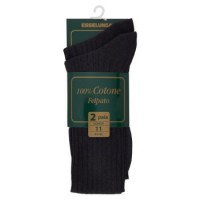 Esselunga Calze lunghe a costine, 100% cotone felpato, 2 paia