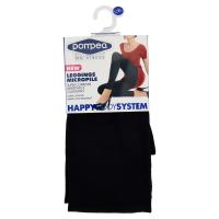 Pompea Leggings micropile super coprente, taglia L/XL, colore nero