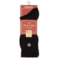 Esselunga Calze lunghe rasate, 100% pura lana vergine, 2 paia