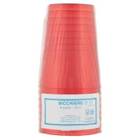 JMG Bicchieri di plastica, colore rosso