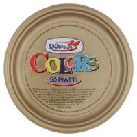 Dopla Colors Piatti frutta di plastica usa e getta, colore oro