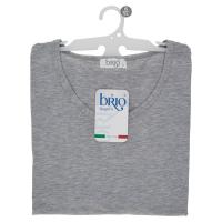 Brio Lingerie Maglia con scollo tondo a mezza manica, colore grigio melange