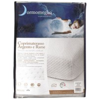 Dormomeglio Coprimaterasso Argento e Rame con elastico perimetrale, 2 piazze, misura
