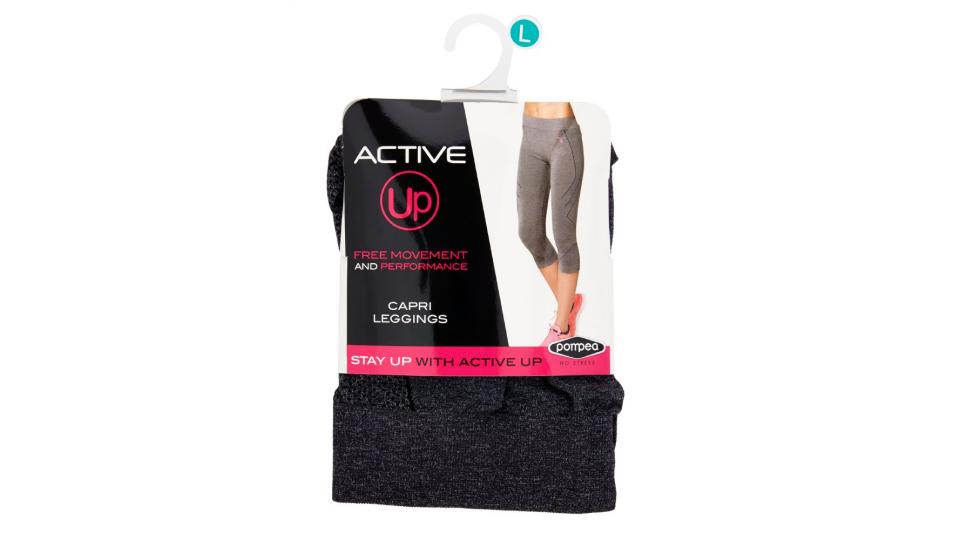 Pompea Active Up Capri Leggings, colore grigio antracite