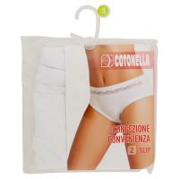 Cotonella Slip midi con pizzo, confezione convenienza
