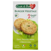 Cuor di Bontà, Burger Vegetale fave fagioli neri e broccoli surgelato