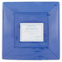 Piatto quadrato, colore blu, misura 23x23