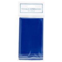 Tovaglia coprimacchia, colore blu con righe bianche, misura