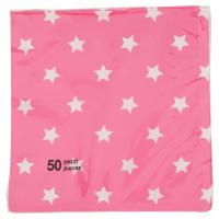 Tovaglioli di carta, colore fucsia con stella bianca, misura 25x25 cm
