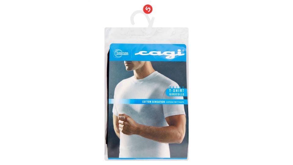 Cagi T-Shirt girocollo, V bianco