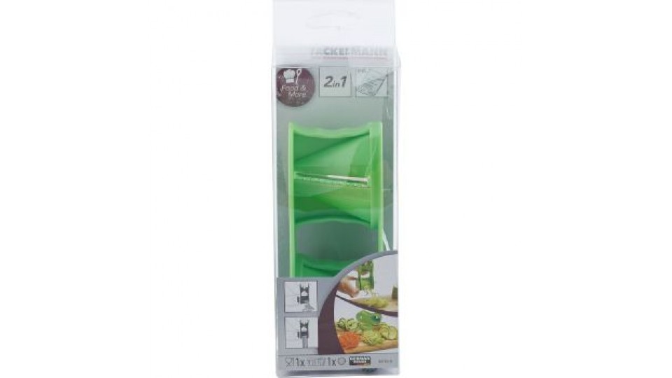 Fackelmann Spaghetti Veg Maker in plastica con lame in acciaio, un vero e proprio temperaverdure per ottenere la verdura a strisce o a spirale