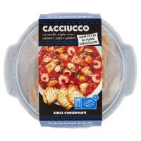 Caciucco con fette di pane grigliato