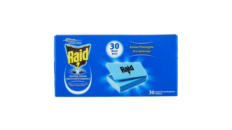 Raid, Piastrine zanzare