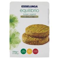 Esselunga Equilibrio burger vegetali a base di spinaci e soia