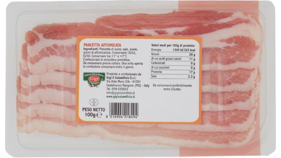 Gigi Bacon Pancetta affumicata Salumi e Formaggi Spesa Online a