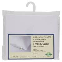 Copriguanciale con cerniera in tessuto con trattamento antiacaro, misura 50x80 cm