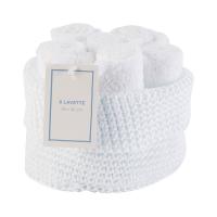 Lavette con cestino in puro cotone, misura 30x30 cm, confezione