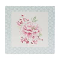 Tognana Sottopentola linea Peony in ceramica decorata, con retro in sughero, colori assortiti rosa o verde acqua, misura
