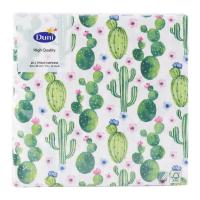 Duni, Floral Cactus tovagliolo 3 veli mis. 33x33 cm