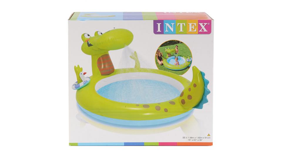 Intex Piscinetta per bambini, alligatore con spruzzatore